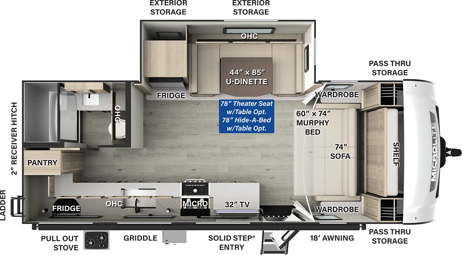 Flagstaff Micro Lite 25DK Floorplan